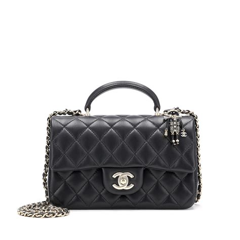 chanel lambskin quilted small single flap|Chanel mini rectangle caviar.